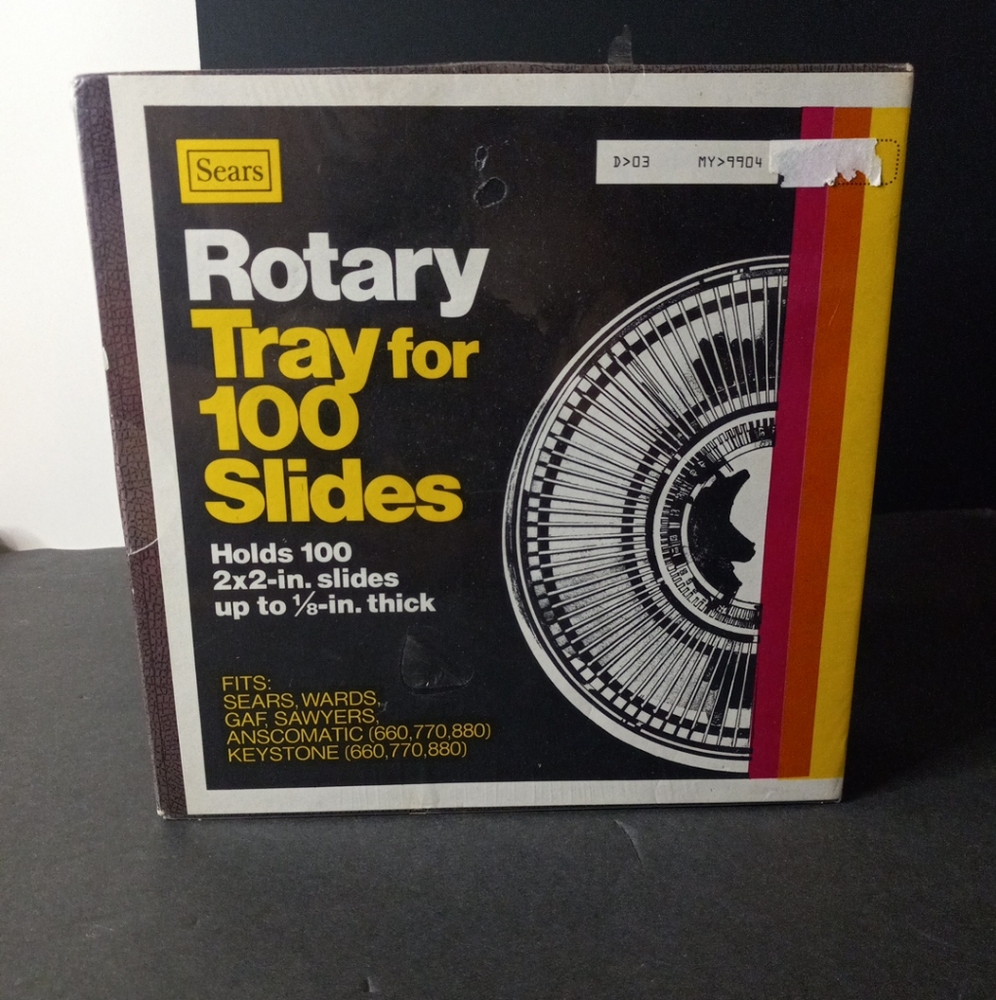Sears Rotary Tray for 100 Slides Holds 100 2X2 inch Slides **SEALED** NOS VTG